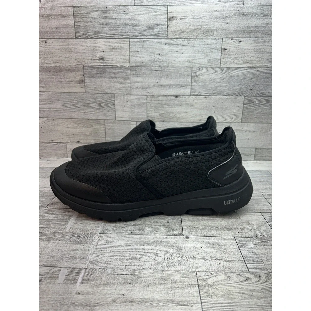 Skechers GOwalk 5 Slip On Shoes Men 9.5 XXWideBlack ULTRA GO Air Cooled Goga Mat
